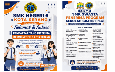 Selamat & Sukses kepada Peserta Didik yang Diterima di SMK Negeri 6 Kota Serang